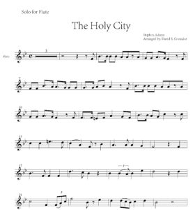 The Holy City - flute solo -- sample sheet music